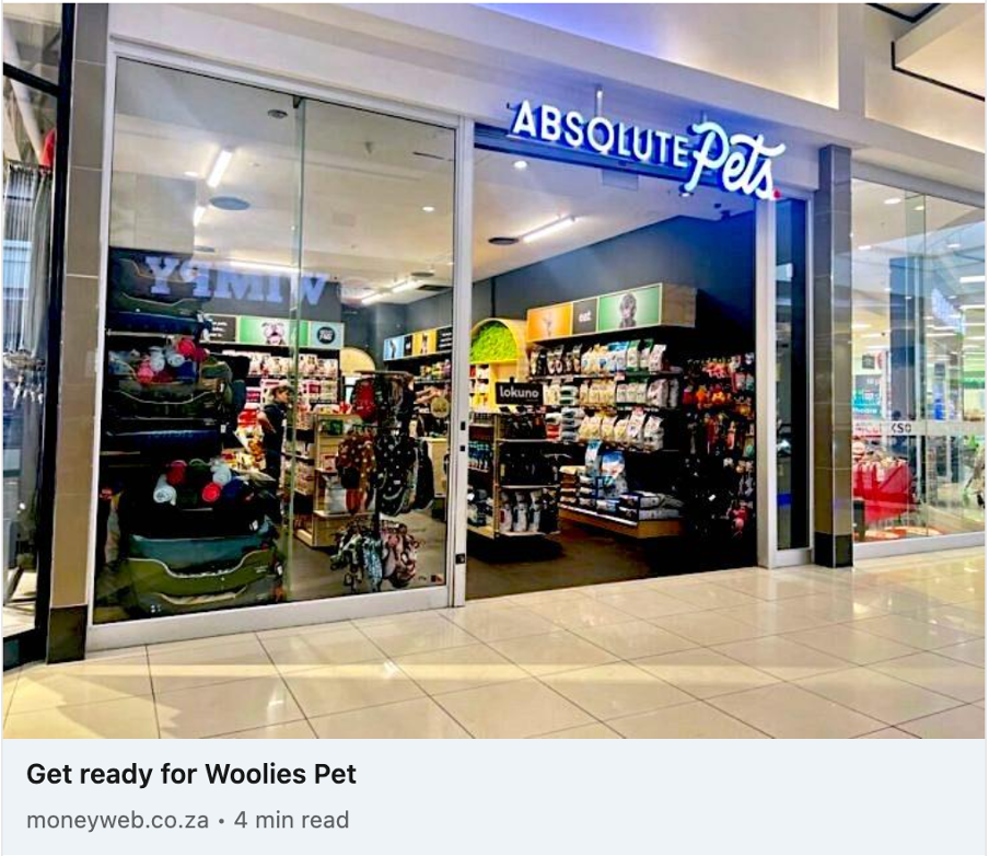 Get ready for Woolies Pet