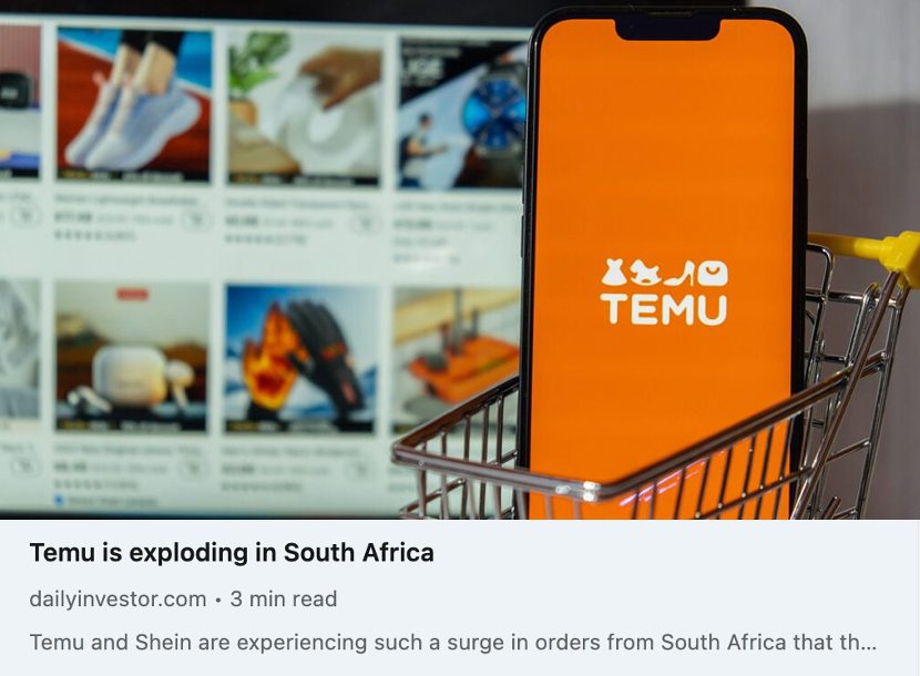 Temu is exploding in South Africa