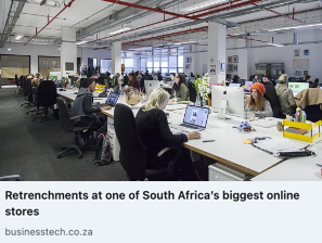 Retrenchments at one of South Africa’s biggest online stores