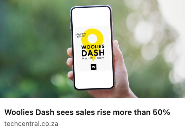 Woolies Dash sees sales rise more than 50%