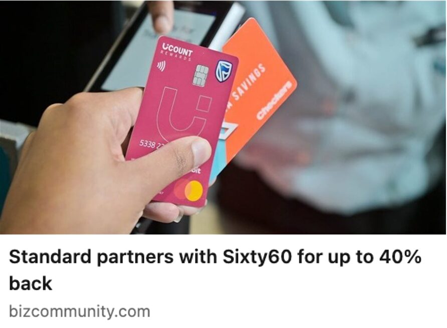 Standard Bank partners with Sixty60 for up to 40% back