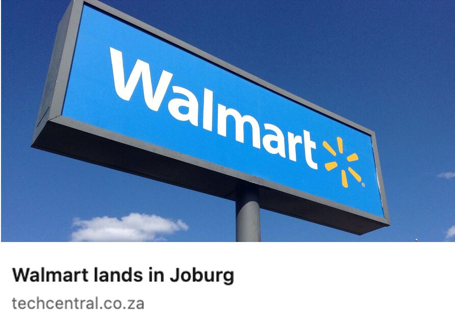 Walmart lands in Joburg